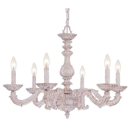 Paris Market 6-Light Chandelier, Antique White