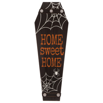 42"H Halloween Wooden Coffin Porch Leaning Decor
