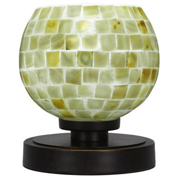 Luna 1-Light Table Lamp, Dark Granite/Mystic Seashell