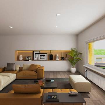 Modernes Wohnzimmer im Virtual Home Staging (Kein Foto!)