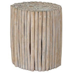 Uttermost - Uttermost Tectona - 24" End Table, Driftwood Finish - Artfully Constructed From Natural Teak Wood Pieces, This End Table Features A Bleached Driftwood Finish That Enhances The Natural Wood Grain.   Matthew WilliamsTectona 24"  End Table Driftwood *UL Approved: YES *Energy Star Qualified: n/a  *ADA Certified: n/a  *Number of Lights:   *Bulb Included:No *Bulb Type:No *Finish Type:Driftwood