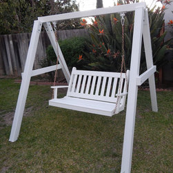 Vinyl Wood Swinging Bench - Products