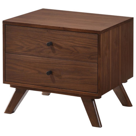 Modrest Addison Mid-Century Modern Walnut Nightstand