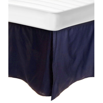 300 Thread Count Egyptian Cotton Bed Skirt, Navy Blue, Twin