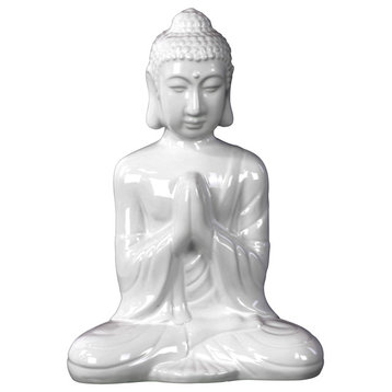 Ceramic Meditating Buddha Figurine