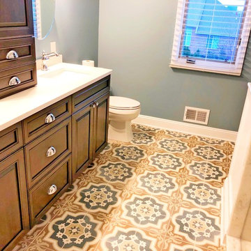 Bathroom Remodel with Mosaic Floor Tile