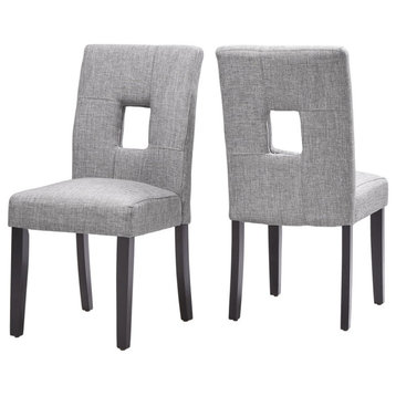 Chandler Keyhole Back Dining Chair, Set of 2, Grey