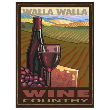 Paul A. Lanquist Walla Walla Washington Wine Country Art Print, 9"x12"