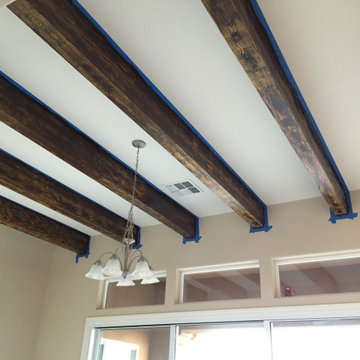 Interior Paint and Wood Foux Beams