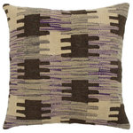 Bareens Designer Rugs - Rustic Turkish Sam Hand Woven Kilim Throw Pillow - Embellish your home with this timeless casual chic handmade Southwestern Kilim throw pillow covers made with and cotton. Constructed on a loom by Nomad Turkman people with hand spun and Natural Vegetable dyes these beautiful Kilim pillow covers are known for their beautiful repetitive geometrical, naturalistic floral and traditional patterns yet still giving it a moden look. Masterfully artisan-crafted on traditional Kilim looms with a contemporary fashion palette producing bold intricate sharp patterns making them a standout piece in any decor.