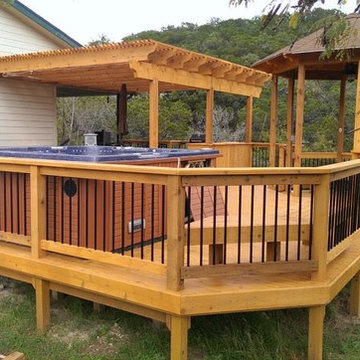 Custom Designed Deck and Gazebo with Rod Iron Rails, San Antonio, Texas