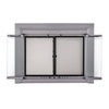 Pleasant Hearth Clairmont Collection Fireplace Glass Door, Skyline Nickel, Medium