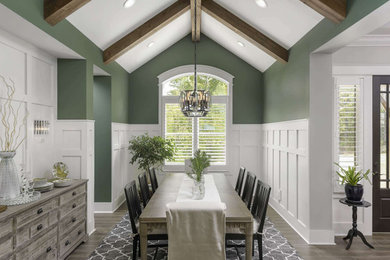 Inspiration for a craftsman dining room remodel in Other