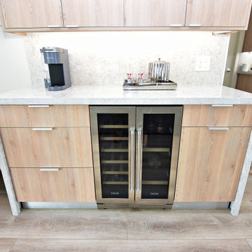 Frameless European Style Cabinets with Textured Wood Look