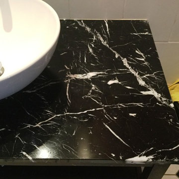 Damaged Marble Bathroom Countertop Polished and Sealed in Northampton