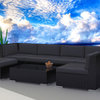7-Piece Modern Outdoor Wicker Rattan Patio Furniture Sofa Sectional Couch Set