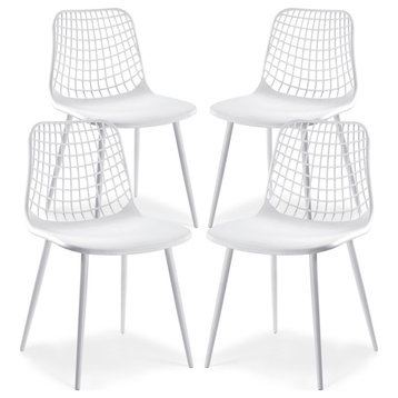 Poly and Bark Marais Dining Chair, Set of 4, White