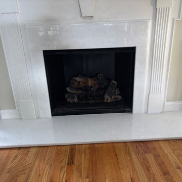 Fireplace surround in marble, Blythewood