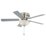 Vaxcel - Vaxcel F0023 Expo - 42" Flushmount Ceiling Fan with Light Kit - The Expo fan is an elegant close-to-ceiling fan thExpo 42" Flushmount  Satin Nickel Maple/S *UL Approved: YES Energy Star Qualified: n/a ADA Certified: n/a  *Number of Lights: Lamp: 2-*Wattage:13w CFL bulb(s) *Bulb Included:Yes *Bulb Type:CFL *Finish Type:Satin Nickel