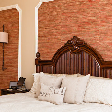 Natural Grasscloth Panels for Accent