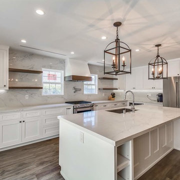 Modern White Quartz Kitchen Remodel, Orange CA