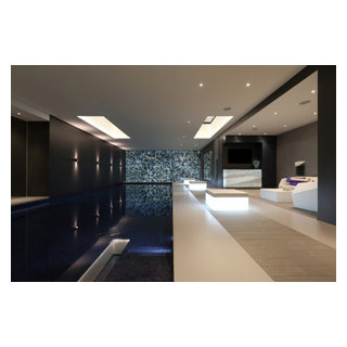 LED Lighting for Feature Wall and Furniture in a Luxury Indoor Swimming ...
