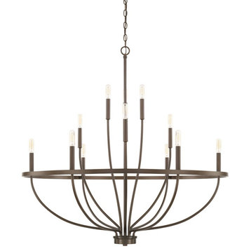 HomePlace by Capital Lighting Greyson 12 Light Chandelier, Bronze
