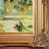 La Pastiche Roses and Jasmine in Vase with Renaissance Bronze Frame, 30" x 34"