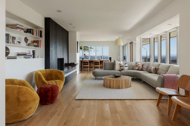 Inspiration for a modern living room remodel in Portland