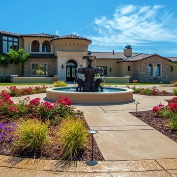 Formal Driveway Entry Fountain
