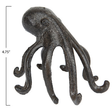 Dark Brown Cast Iron Octopus Phone/Tablet Stand