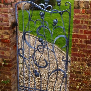 Hand forged garden gate.