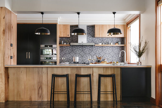 Transitional Kitchen by Space Craft Joinery