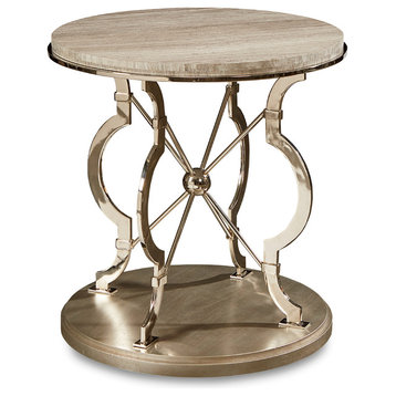 A.R.T. Home Furnishings Morrissey Yeats Round Lamp Table, Bezel