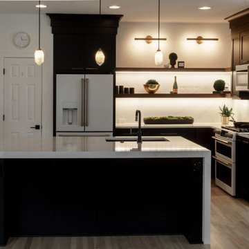 Marietta Sleek and Modern Black kitchen