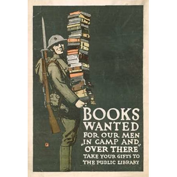 Books Wanted for our Men in Camp and Over There  1918/1923 Poster Print by