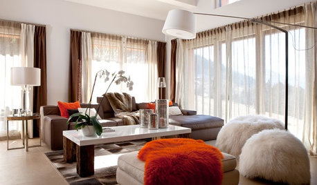 Pièce à vivre de la Semaine : Une déco contemporaine dans un chalet