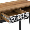 CorLiving Acerra Entryway Table With Pattern, Pattern, Brown/Black Duotone