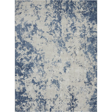 Nourison Rustic Textures RUS16 Rug 8'x11' Gray/Blue Rug