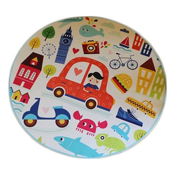 Diameter 80 Cm Round Animal Cartoon Carpet Children'S Computer Chair Cushion #6