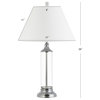 Astor 29" Glass LED Table Lamp, Set of 2, Clear