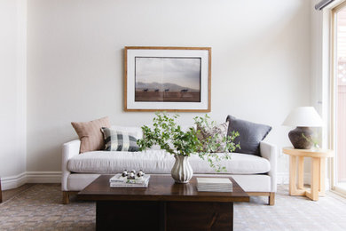 Living room - transitional living room idea in Denver