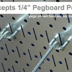 Wall Control Metal Pegboard Accepts Traditional Pegboard Peg Hooks - Wall Hooks