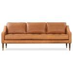 Kardiel - Brando Leather and Fabric Sofa, Russet - CLASSY BUT NOT FUSSY