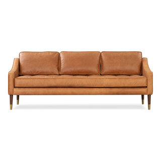 Brando Leather and Fabric Sofa - Midcentury - Sofas - by Kardiel | Houzz
