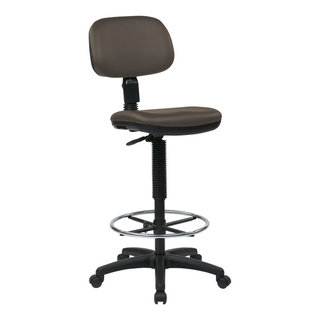 Sculptured Seat and Back Dillon Fabric Drafting Chair With