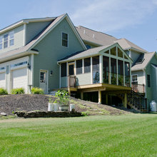 screened porch and door to garage