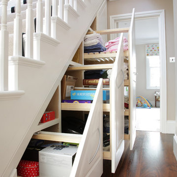 Traditional under stairs storage unit in London, UK