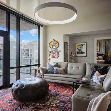 Eclectic Downtown Loft Adorned with Wallpaper