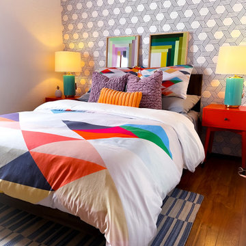 Air BnB Geometric Paradise Guest Bedroom